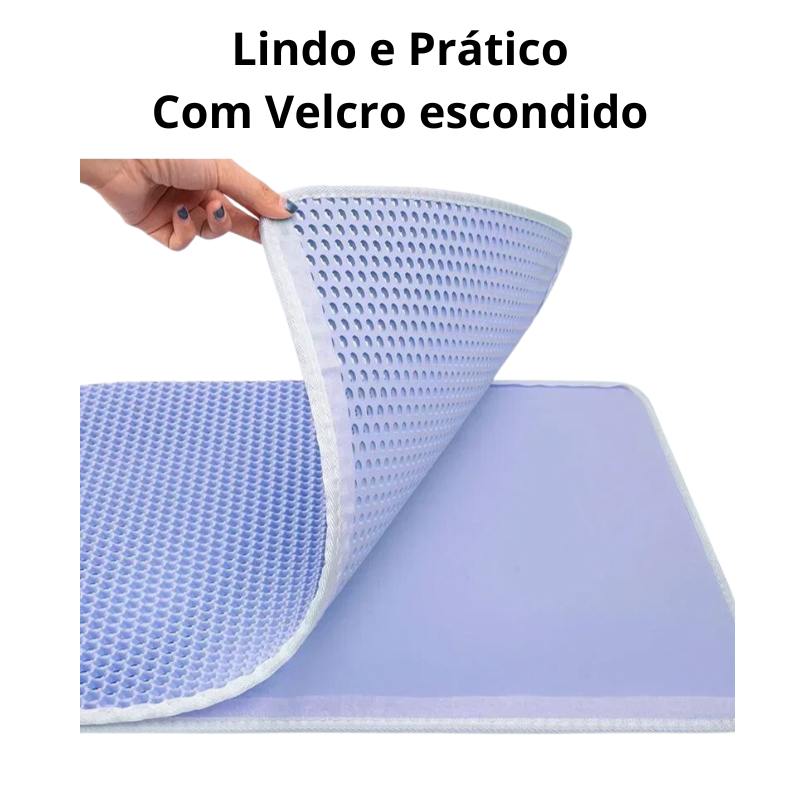 Tapete Antiderrapante para Areia de Gatos com Camada Dupla