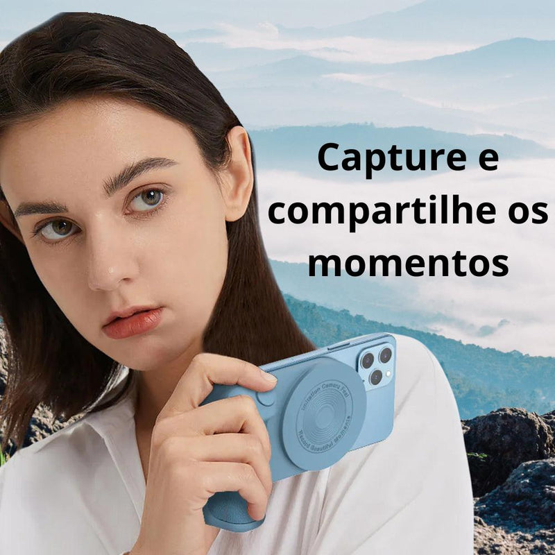 Suporte Magnético 3 em 1 para Celular, Carregamento Multifuncional, Selfie, Foto, Bluetooth