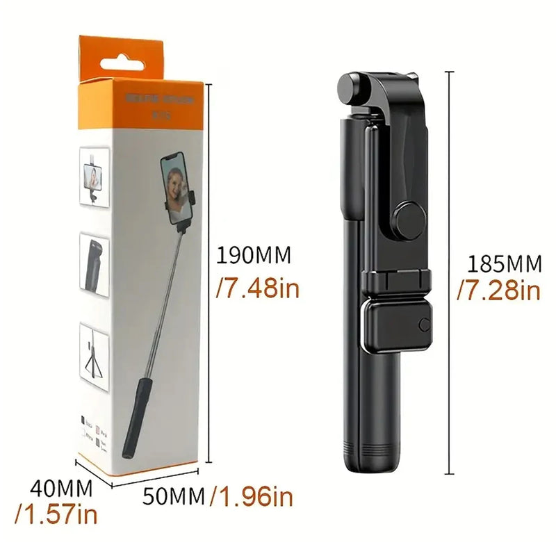 Pau de Selfie com Controle remoto Bluetooth e Mini Tripé Retrátil