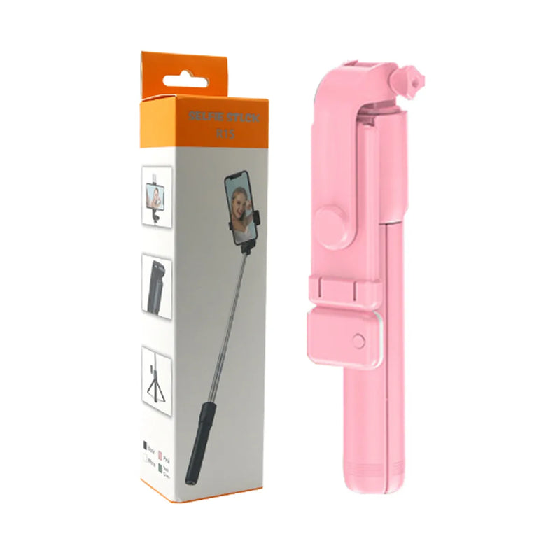 Pau de Selfie com Controle remoto Bluetooth e Mini Tripé Retrátil