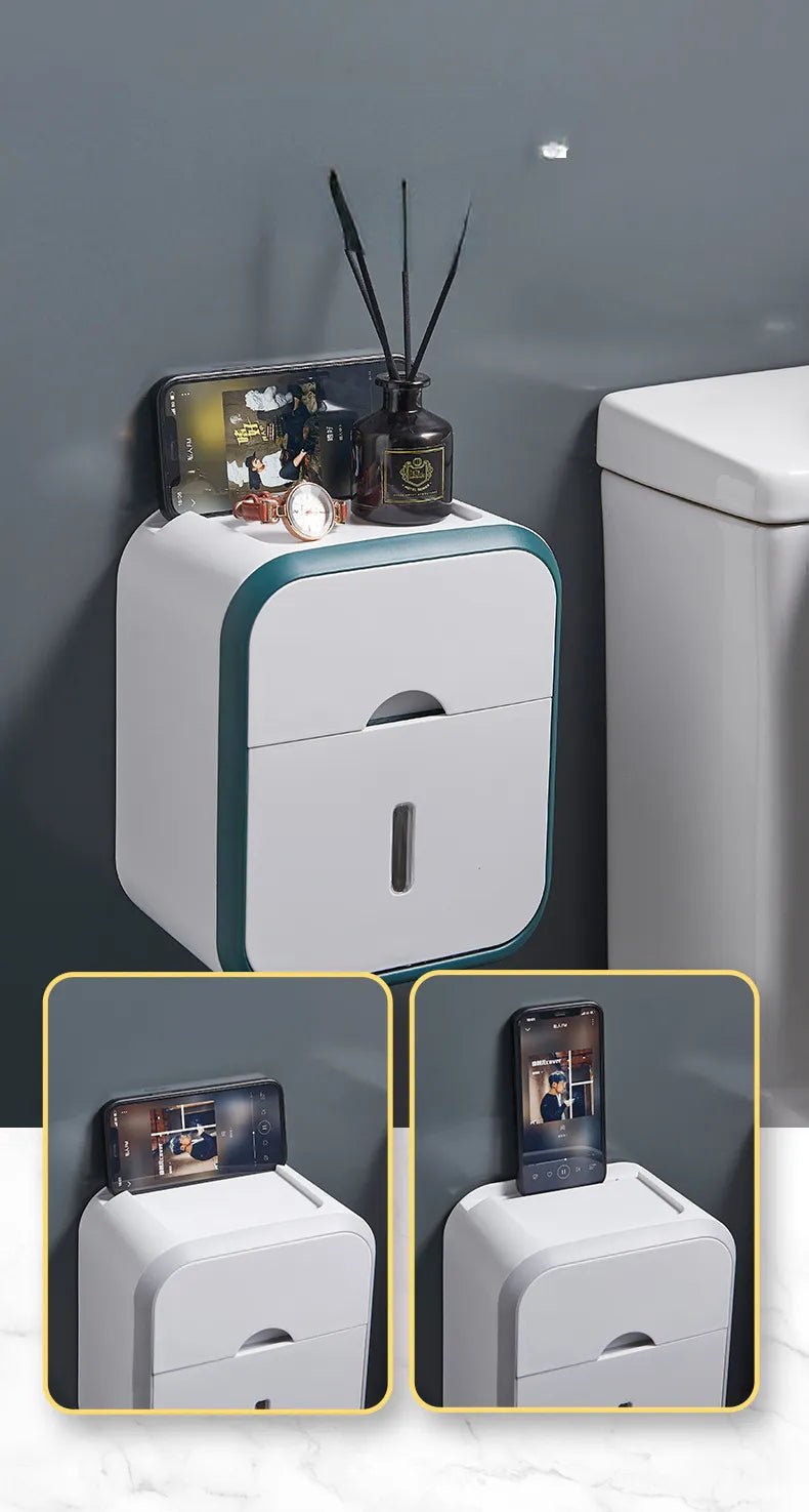 Porta Papel Higiênico Multifuncional, À Prova d'água,